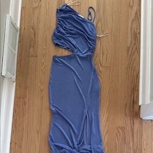 Elegant Blue One-Shoulder Dress